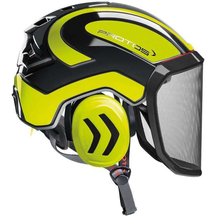 Protos Arborist Integral Helmet - Black/Yellow - Skyland Equipment Ltd