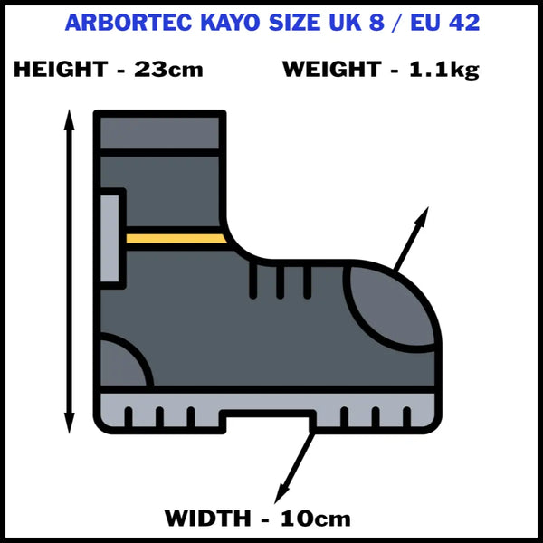 Arbortec KAYO Chainsaw Boots - Charcoal - Chainsaw Boots