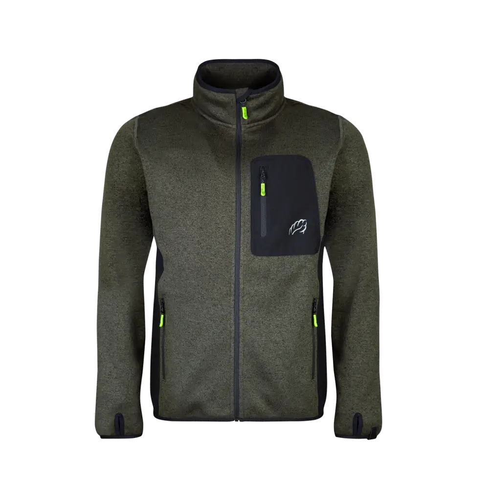 Arbortec Kudu Plus Melange Zip Sweater - Olive - Skyland Equipment Ltd