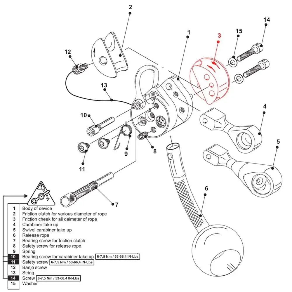 ART Lockjack Friction Plate - Cheek - Skyland Equipment Ltd