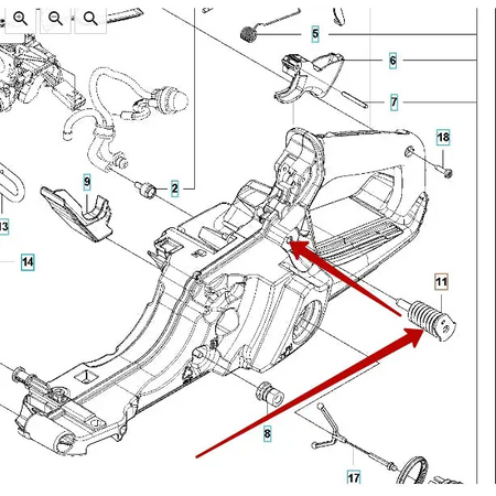 AV Spring (Fuel Tank) - Husqvarna 572 XP/XPG - Skyland Equipment Ltd