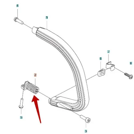 AV Spring (Handle) - Husqvarna 529 83 54-01 - AV Spring