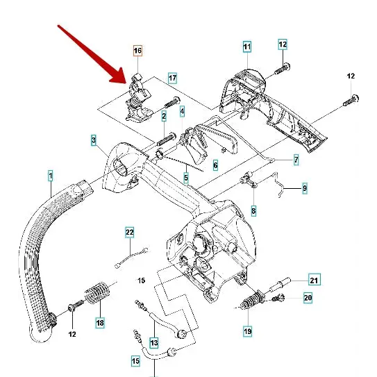 AV Spring (Handle) - Husqvarna T525 - AV Spring