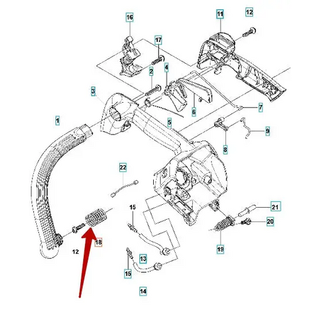 AV Spring (Handle) - Husqvarna T525 - AV Spring