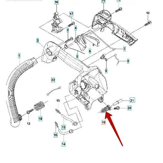 AV Spring (Handle) - Husqvarna T525 - AV Spring