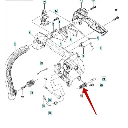 AV Spring (Handle) - Husqvarna T525 - AV Spring