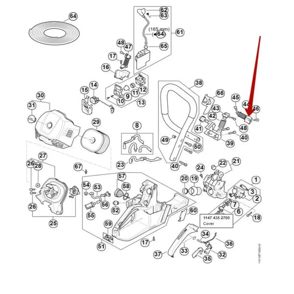 AV Spring Handlebar - Stihl MS 500i - Skyland Equipment Ltd