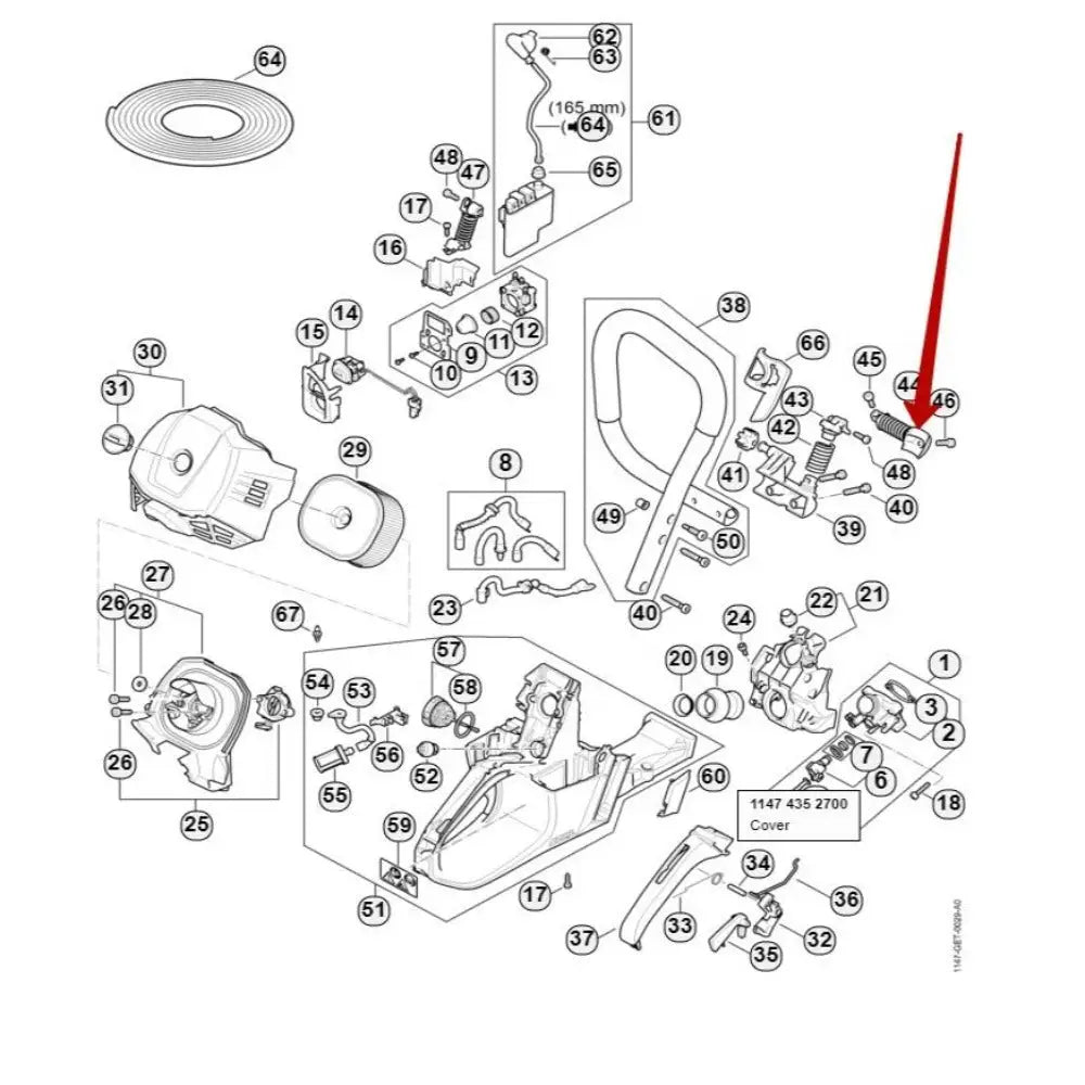 AV Spring Handlebar - Stihl MS 500i - Skyland Equipment Ltd