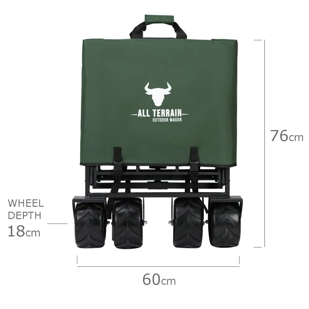 Bull All Terrain Folding Outdoor Wagon – Green - Cart