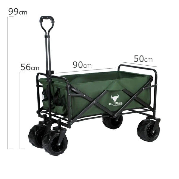 Bull All Terrain Folding Outdoor Wagon – Green - Cart