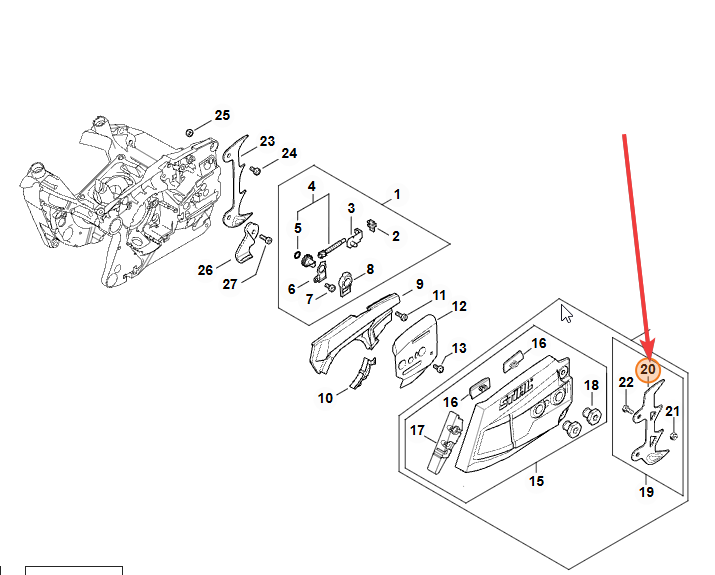 Bumper Spike - Stihl 0000 660 0801 - Spare Part