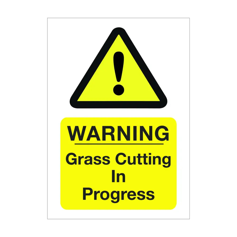 Caution Sign - Grass Cutting in Progress - Skyland Equipment Ltd