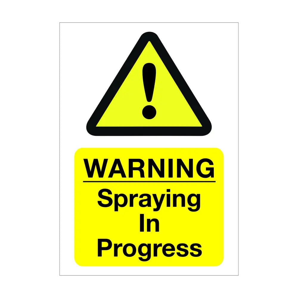 Caution Sign - Warning Spraying in Progress - Skyland Equipment Ltd