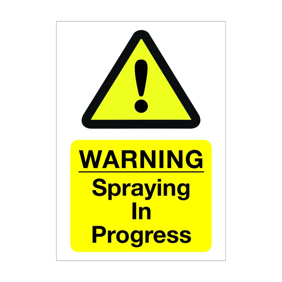 Caution Sign - Warning Spraying in Progress - Skyland Equipment Ltd
