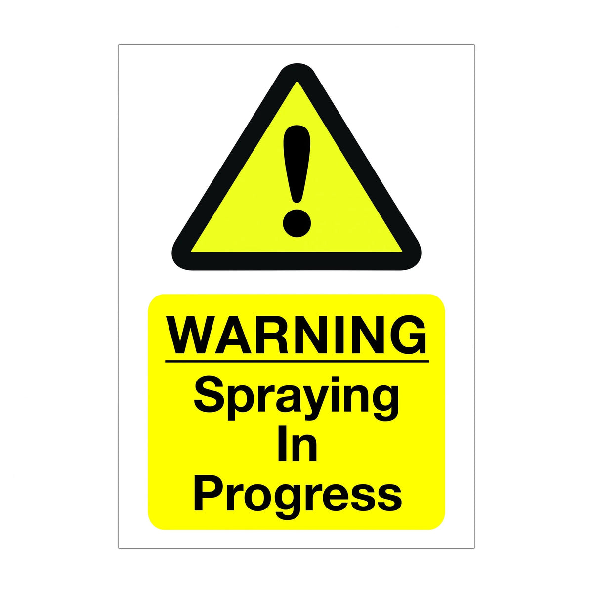 Caution Sign - Warning Spraying in Progress - Skyland Equipment Ltd