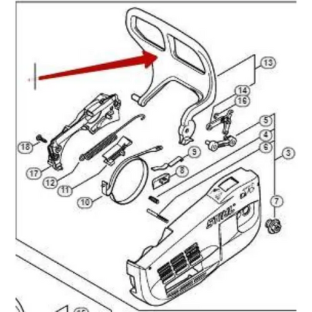Chain Brake Handle - Stihl MS 201 T - Skyland Equipment Ltd