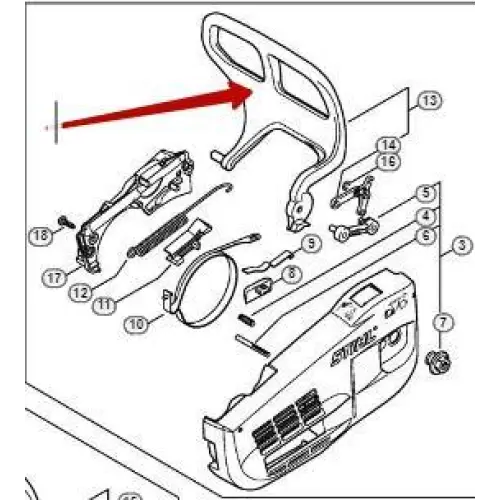 Chain Brake Handle - Stihl MS 201 T - Skyland Equipment Ltd