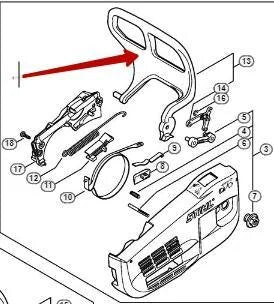 Chain Brake Handle - Stihl MS 201 T - Skyland Equipment Ltd
