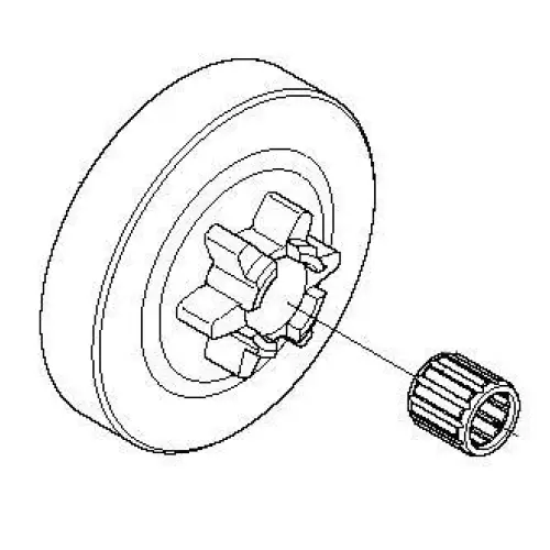 Clutch Drum and Needle Bearing - Husqvarna T540XP - Skyland Equipment Ltd