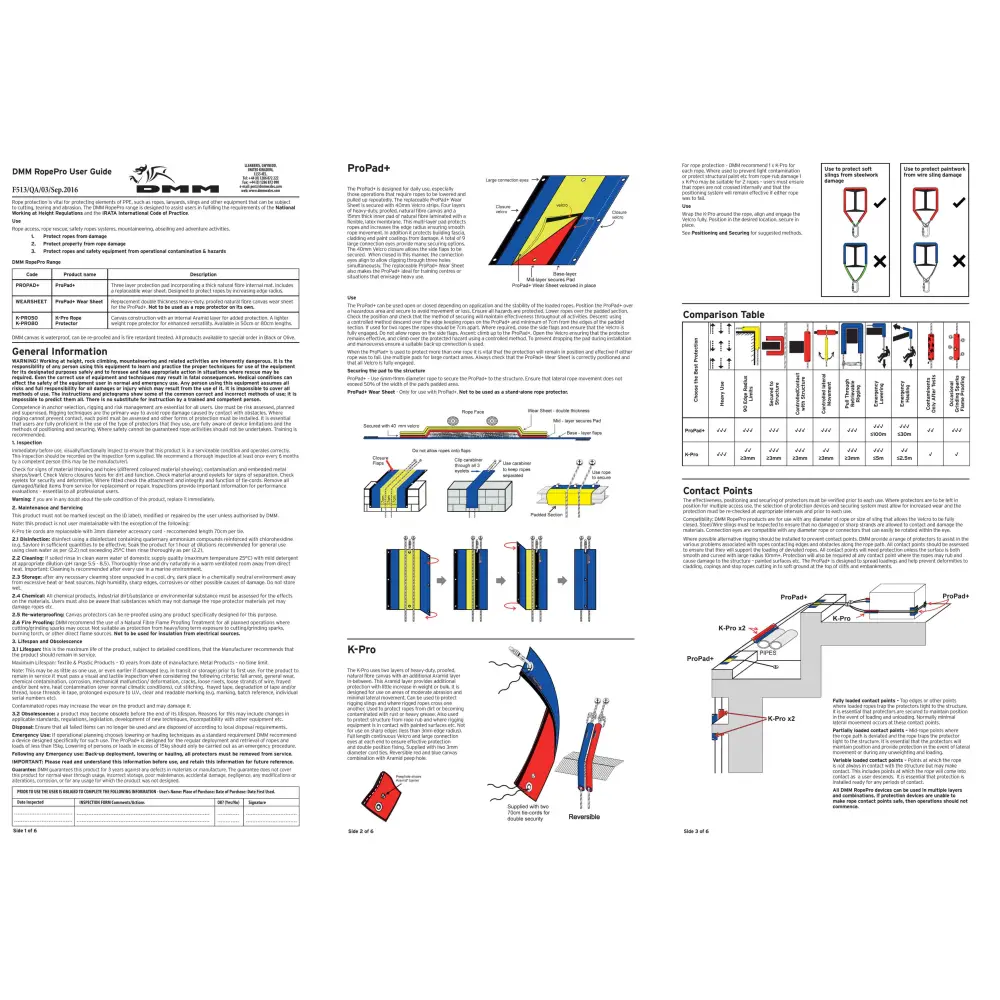 DMM ProPad+ WEARSHEET - Skyland Equipment Ltd
