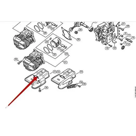 Exhaust / Muffler - Stihl 1145 140 0603 - Skyland Equipment Ltd