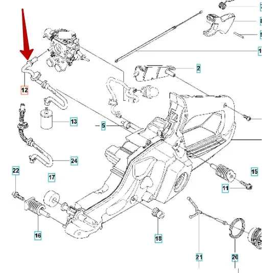 Fuel Pipe - Husqvarna 529 57 82-02 - Fuel Pipe
