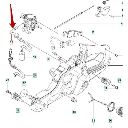 Fuel Pipe - Husqvarna 529 57 82-02 - Fuel Pipe