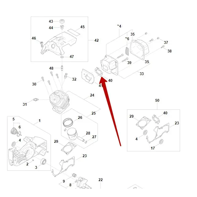Gasket (Muffler) - Stihl 1124 149 0602 - Gasket