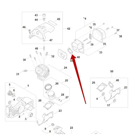 Gasket (Muffler) - Stihl 1124 149 0602 - Gasket