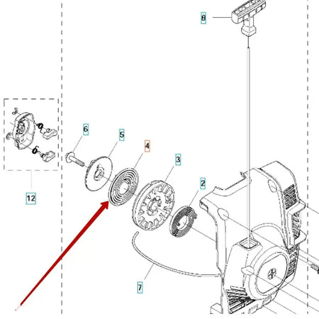Husqvarna Spring Driver 525 59 40-01 - Recoil Spring