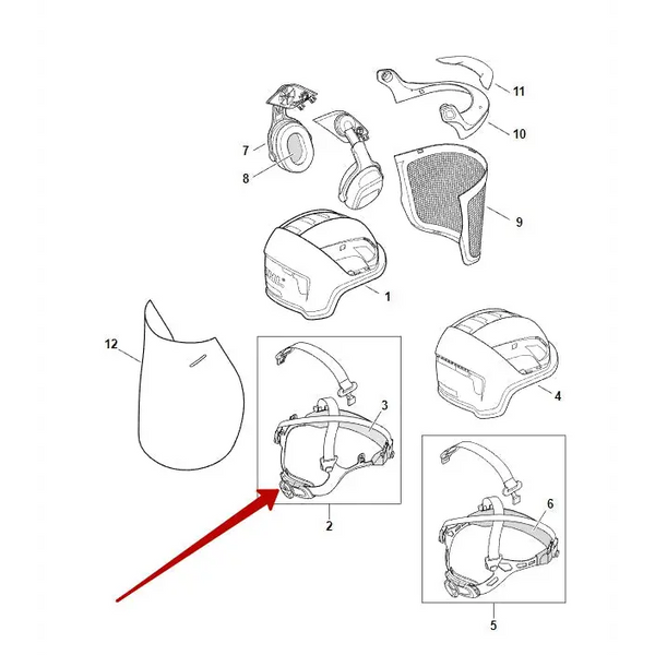 Interior Advance Helmet - Stihl 0000 889 9052 - Skyland Equipment Ltd