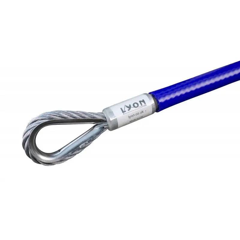 Lyon 7mm Galvanised Steel Wire Anchor - Blue / 1m - Rope Access Accessory