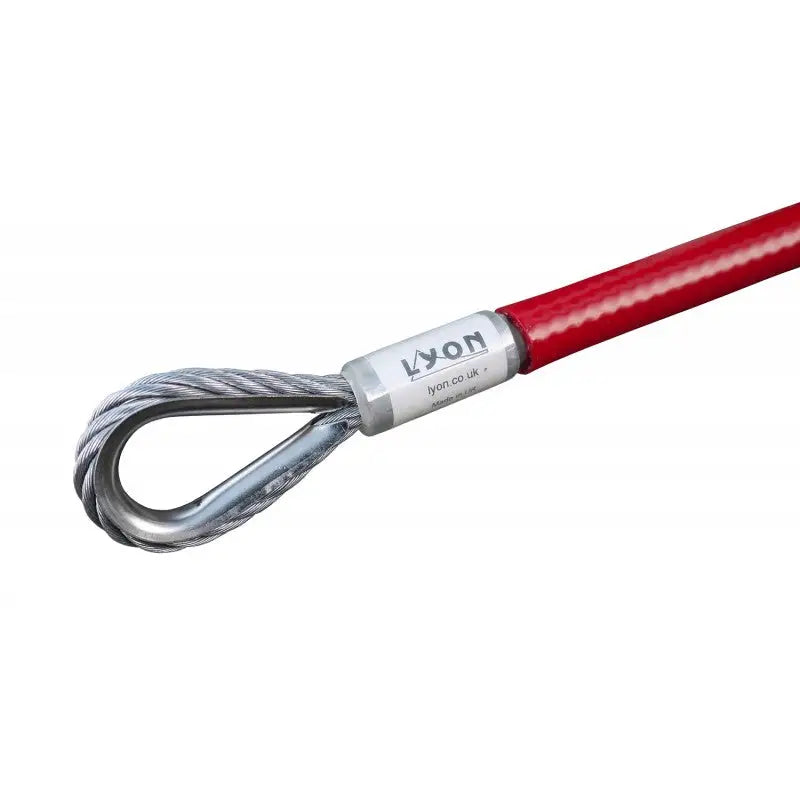 Lyon 7mm Galvanised Steel Wire Anchor - Red / 1m - Rope Access Accessory