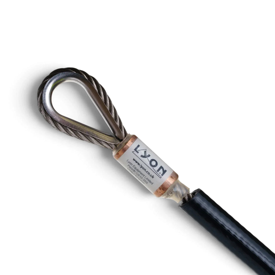 Lyon 7mm Stainless Steel Wire Anchor - BLACK - Rope Access Accessory
