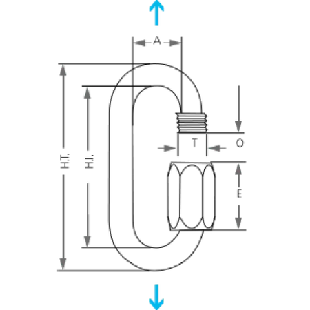 Maillon Rapide Standard Galvanised Steel - Oval - Skyland Equipment Ltd