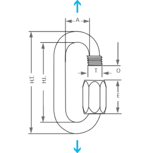 Maillon Rapide Standard Galvanised Steel - Oval - Skyland Equipment Ltd