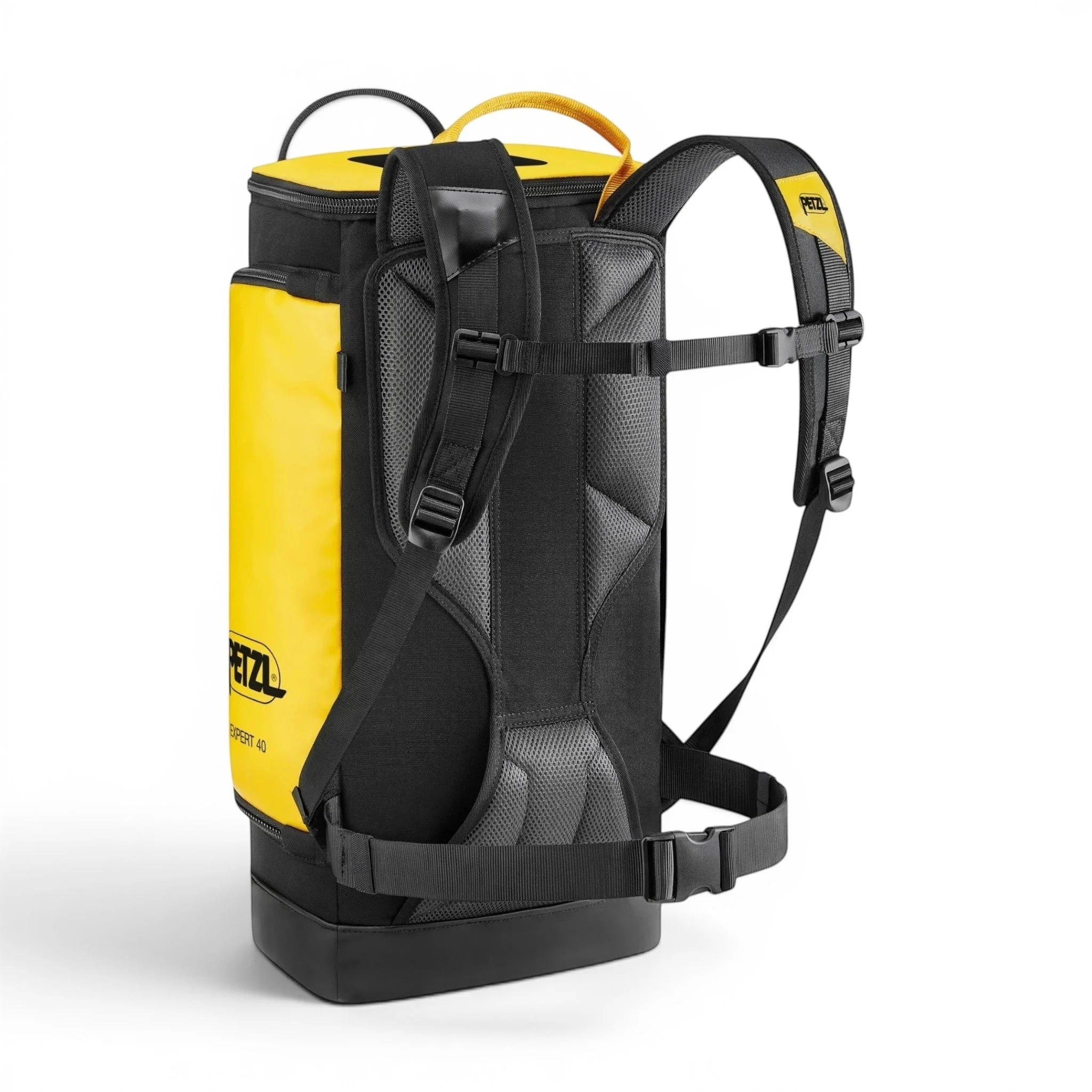 Skyland Equipment Ltd Petzl Expert 40 yellow and black durable TPU gear backpack with padded shoulder straps
