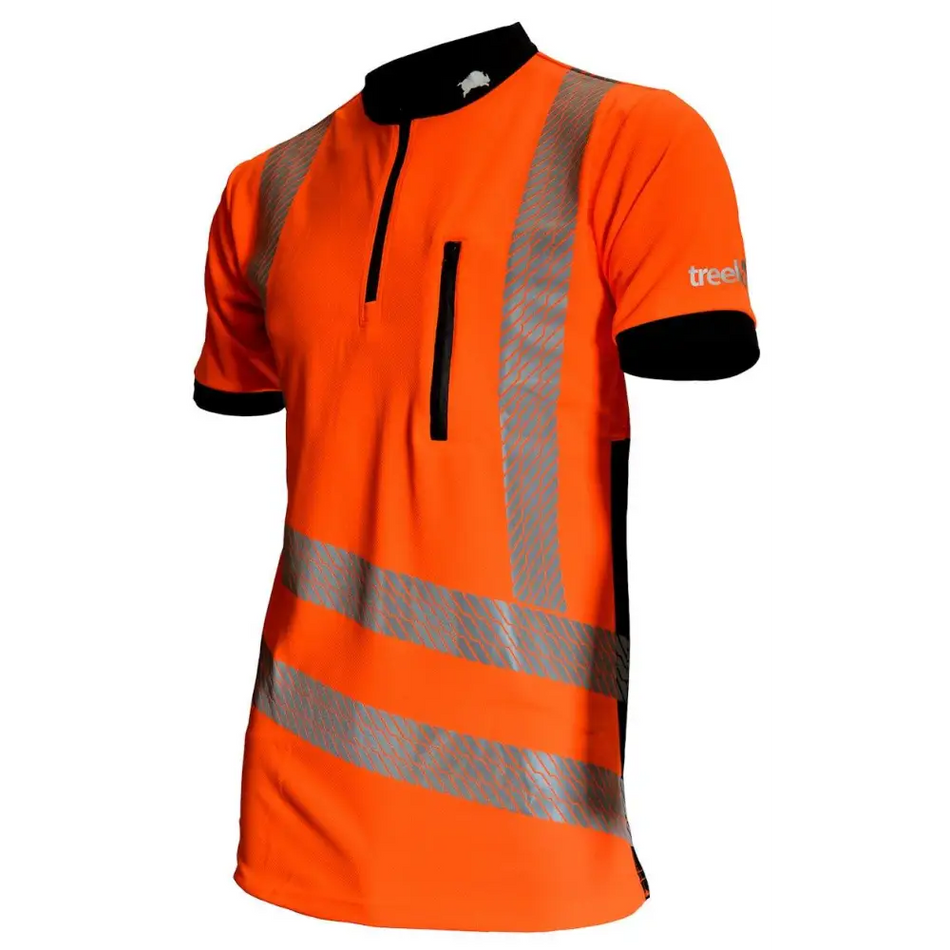 Treehog Short Sleeve Polo Shirt - Hi Vis Orange - Skyland Equipment Ltd