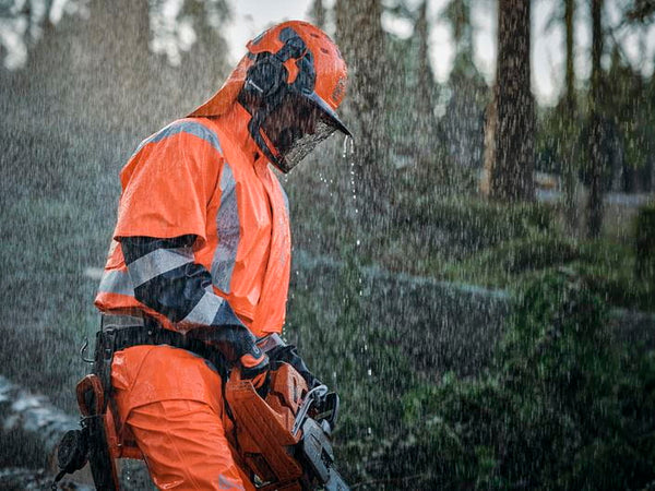 Husqvarna Rain Jacket Protect Hi-Viz - Functional - Skyland Equipment Ltd