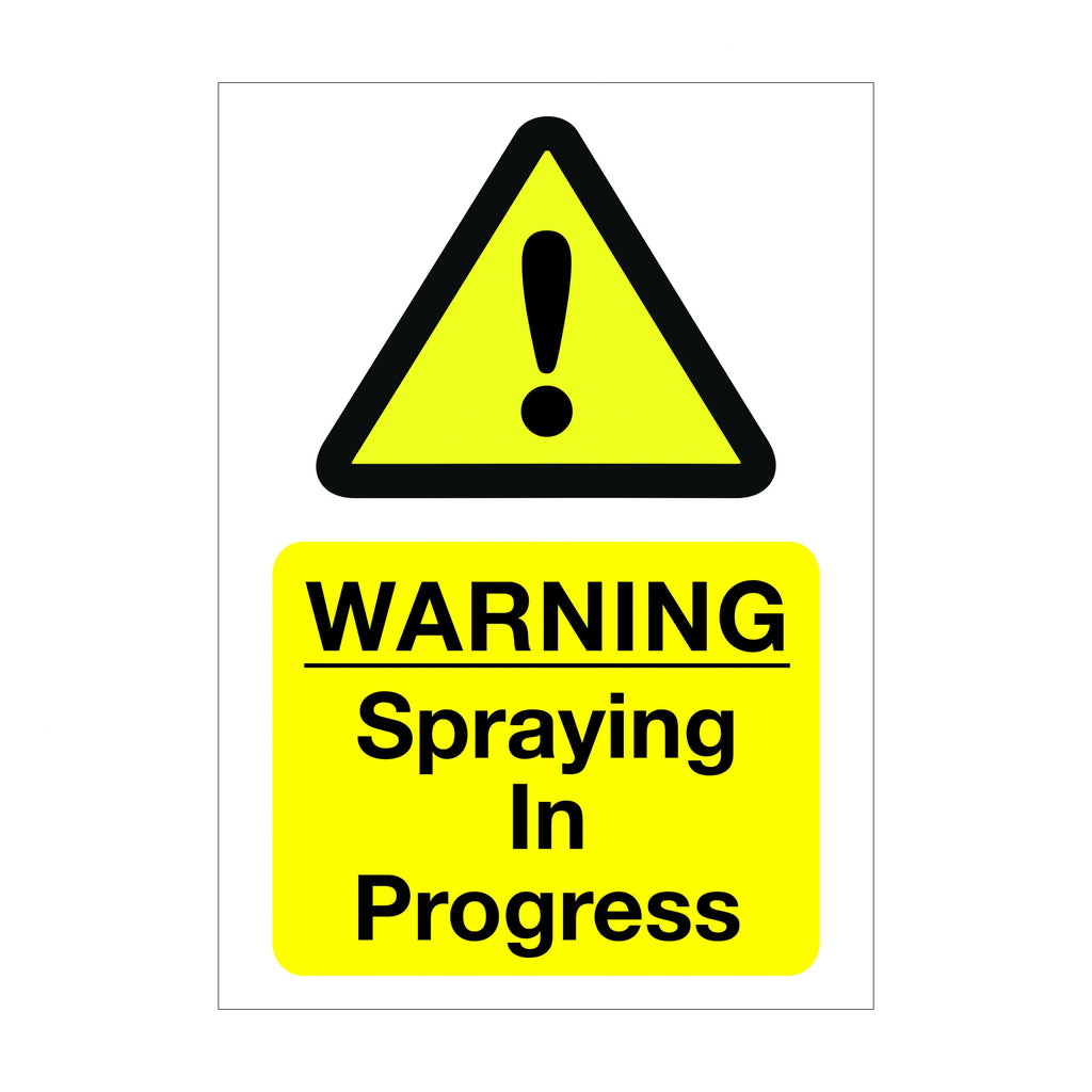 Caution Sign - Warning Spraying in Progress - Skyland Equipment Ltd