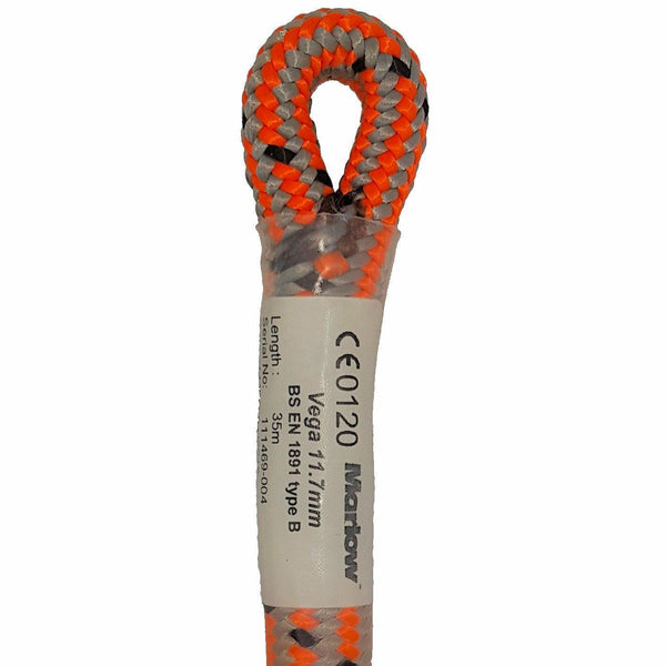 Marlow Vega Spliced Rope - Orange 11.7mm - Skyland Equipment Ltd