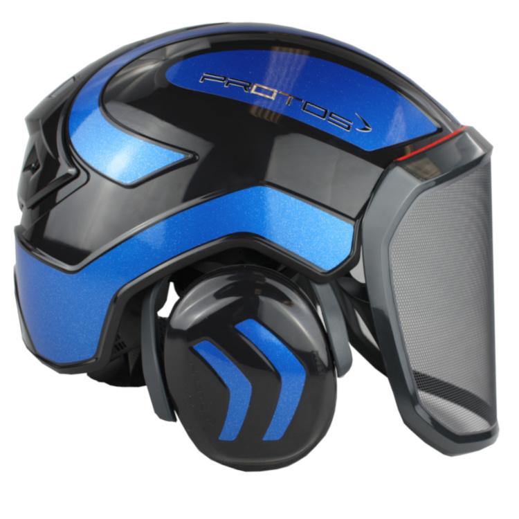 Protos Arborist Integral Helmet - Black/Blue Metallic (V) - Skyland Equipment Ltd