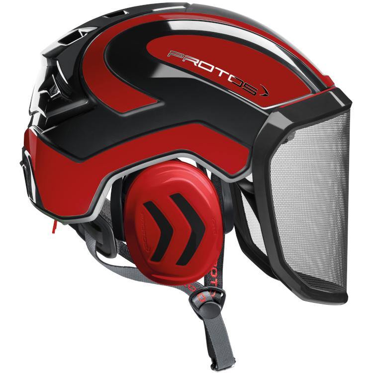 Protos Arborist Integral Helmet - Black/Red - Skyland Equipment Ltd