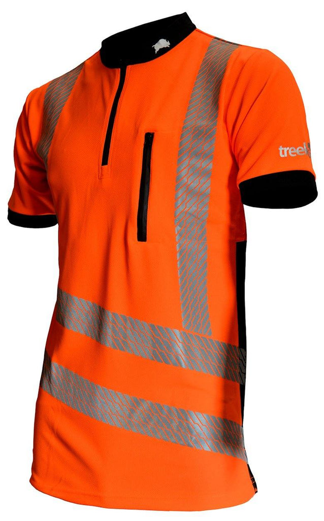 Treehog Short Sleeve Polo Shirt - Hi Vis Orange - Skyland Equipment Ltd