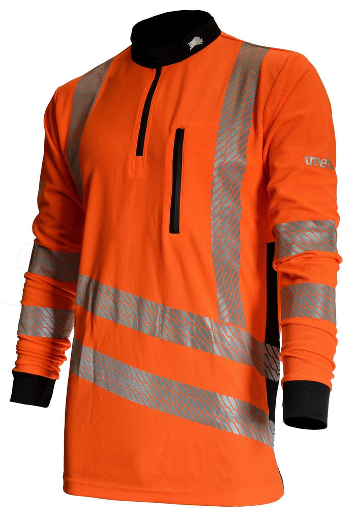 Treehog Long Sleeve Polo Shirt - Hi Vis Orange - Skyland Equipment Ltd